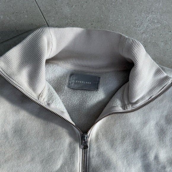Everlane Cream Quarter-Zip Sweatshirt - Picture 3 of 8